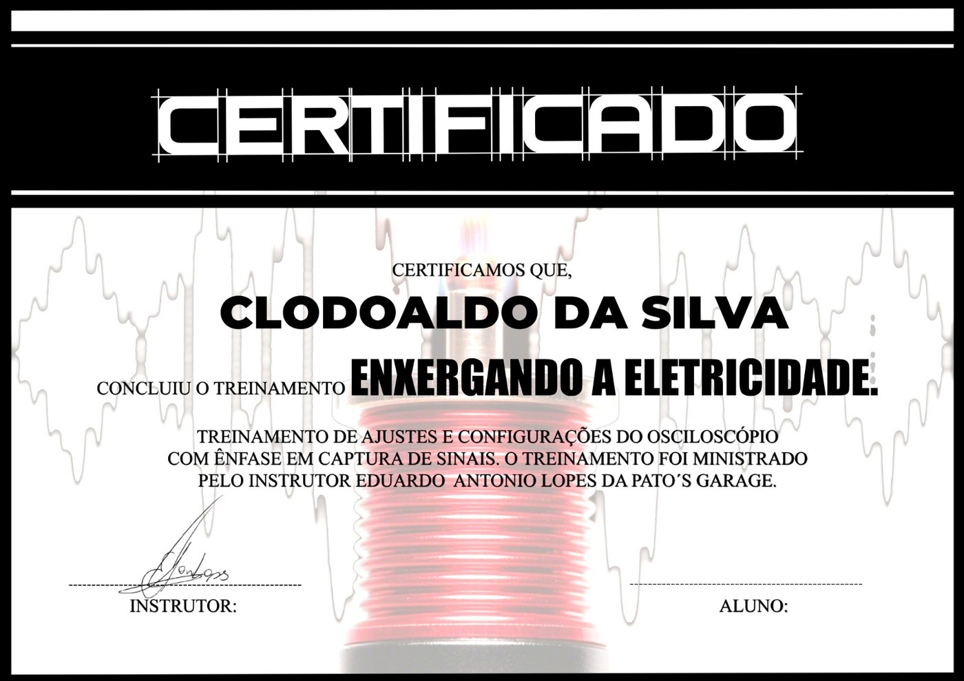 Certificado: Enxergando a Eletricidade