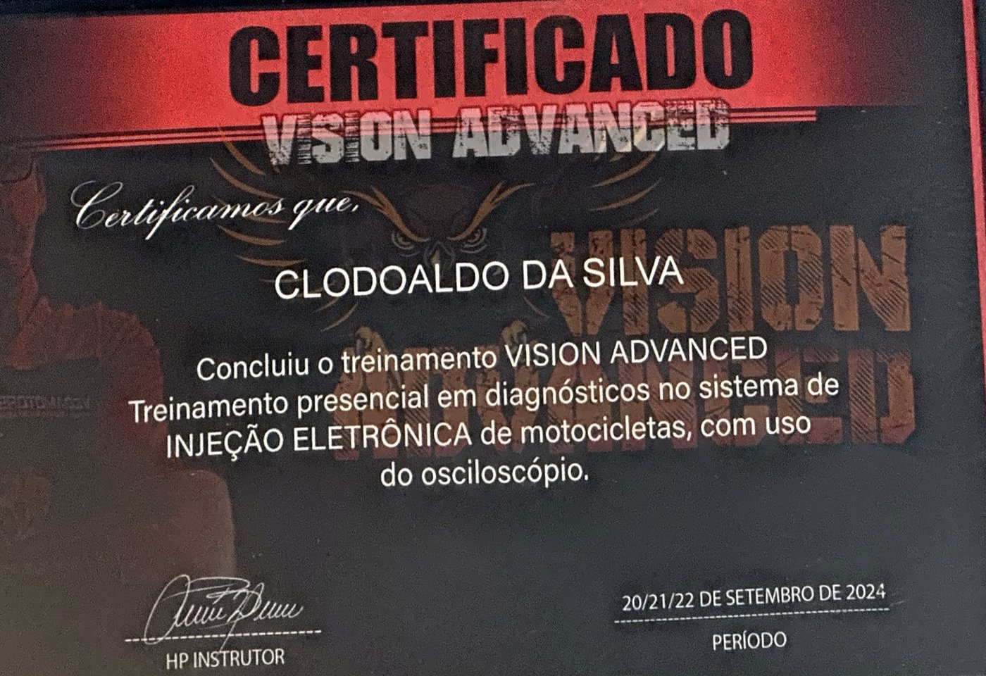Certificado: Vision Advanced