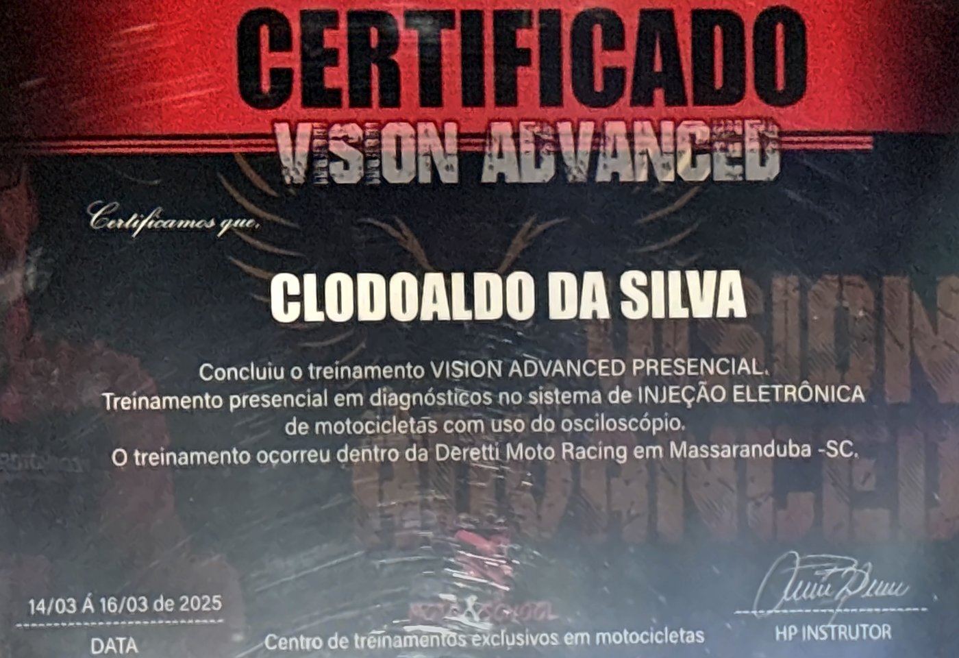 Certificado: Vision Advanced